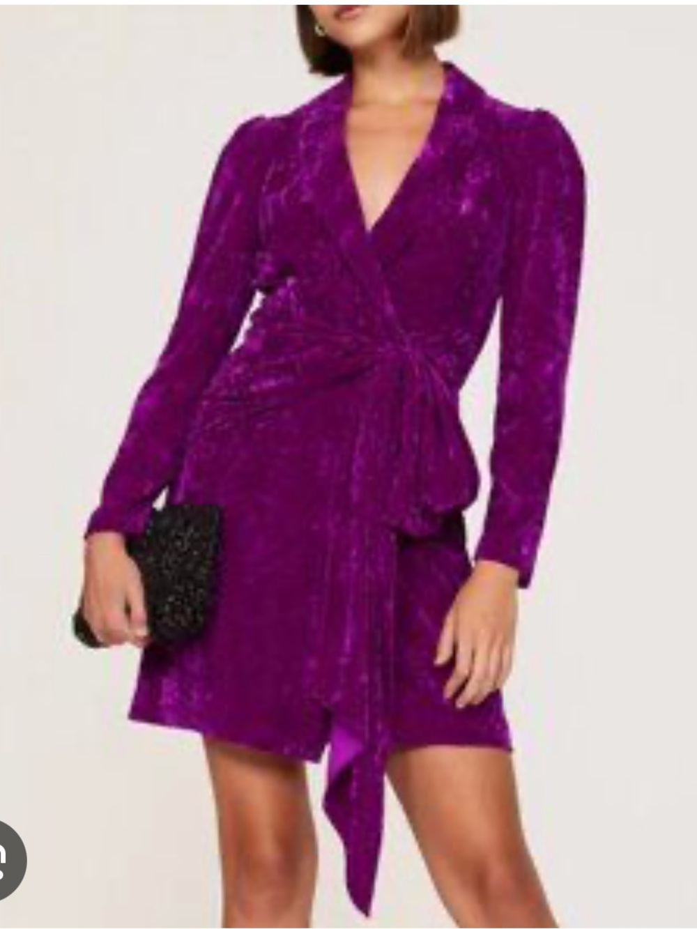 Shoshanna Caroline Purple Velvet Dress